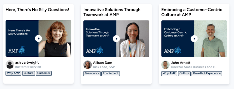 AMP employee story video library VideoMyJob
