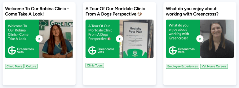 Animal Vet Care Employer Brand Video Examples with VideoMyJob