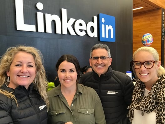 Dave and Kristen at LinkedIn headquarters in SF